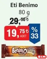 ETİ BENİMO BİSKÜVİ 80 G